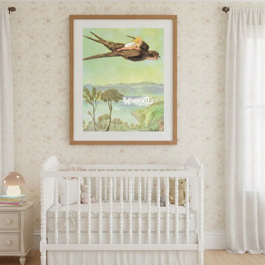 Illustratie van Duimelijntje door Elsa Beskow Poster