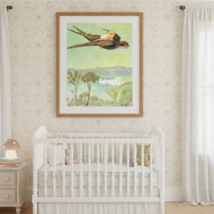 Illustratie van Duimelijntje door Elsa Beskow vint Poster