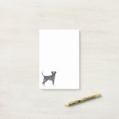 Illustratie van Duitse Boxerhond in zwart-wit Post-it® Notes (Op bureau)