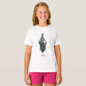 Illustratie van duivenpostbode karakter t-shirt (Voorkant volledig)