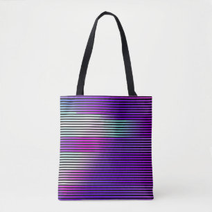 illustratie van een abstracte glitch achtergrond.  tote bag