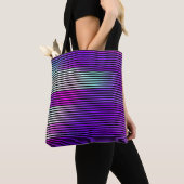 illustratie van een abstracte glitch achtergrond. tote bag (Dichtbij)