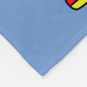 Illustratie van een Allosaurus autocoureur. Fleece Deken (Hoek)