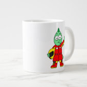 Illustratie van een Allosaurus autocoureur. Grote Koffiekop (Voorkant rechts)