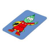 Illustratie van een Allosaurus autocoureur. Magneet (Linkerzijde)