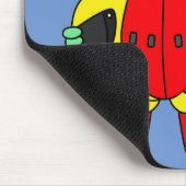 Illustratie van een Allosaurus autocoureur. Muismat (Hoek)