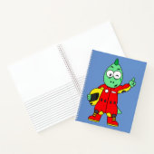 Illustratie van een Allosaurus autocoureur. Notitieboek (Binnen)