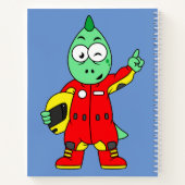 Illustratie van een Allosaurus autocoureur. Notitieboek (Achterkant)