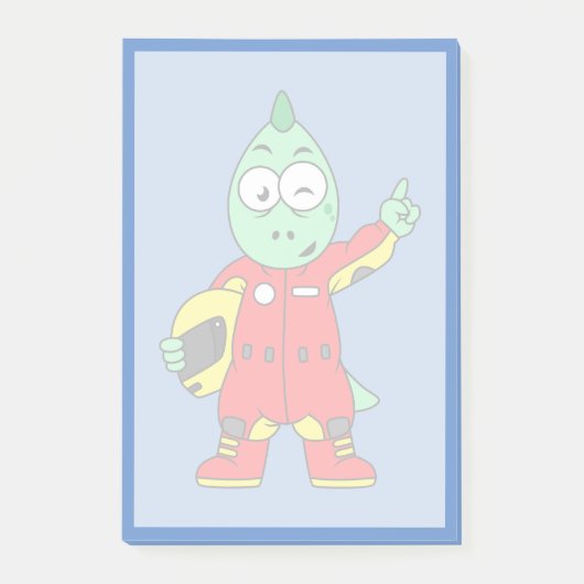 Illustratie van een Allosaurus autocoureur. Post-it® Notes (Voorkant)