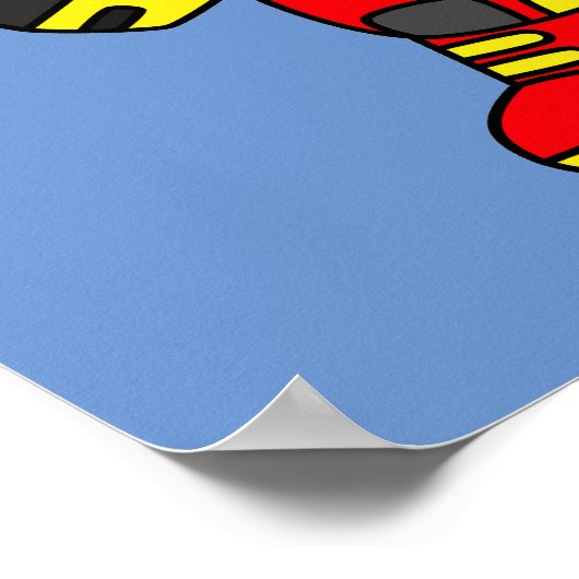 Illustratie van een Allosaurus autocoureur. Poster (Hoek)