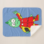 Illustratie van een Allosaurus autocoureur. Sherpa Deken (Voorkant (horizontaal))