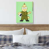 Illustratie van een Allosaurus Jet Pilot. Canvas Afdruk (Insitu (Slaapkamer))