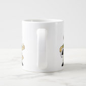 Illustratie van een Allosaurus Jet Pilot. Grote Koffiekop (Achterkant)