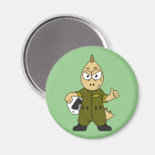 Illustratie van een Allosaurus Jet Pilot. Magneet (Voorkant / Achterkant)