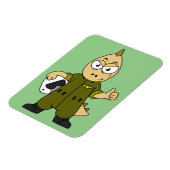 Illustratie van een Allosaurus Jet Pilot. Magneet (Linkerzijde)