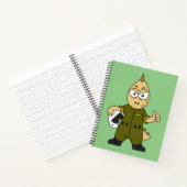 Illustratie van een Allosaurus Jet Pilot. Notitieboek (Binnen)