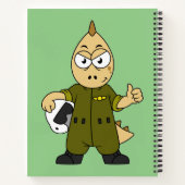 Illustratie van een Allosaurus Jet Pilot. Notitieboek (Achterkant)