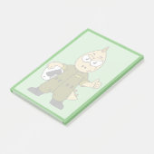 Illustratie van een Allosaurus Jet Pilot. Post-it® Notes (Schuin)