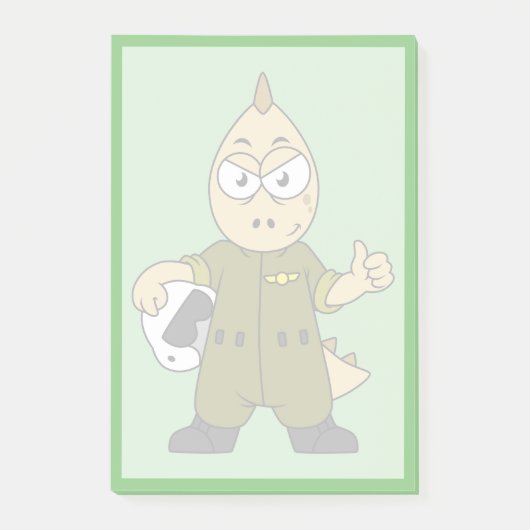 Illustratie van een Allosaurus Jet Pilot. Post-it® Notes (Voorkant)