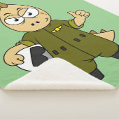 Illustratie van een Allosaurus Jet Pilot. Sherpa Deken (3/4)