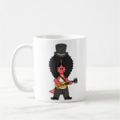 Illustratie van een allosaurus verkleed als rockst koffiemok (Links)