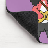 Illustratie van een allosaurus verkleed als rockst muismat (Hoek)