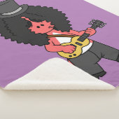 Illustratie van een allosaurus verkleed als rockst sherpa deken (3/4)