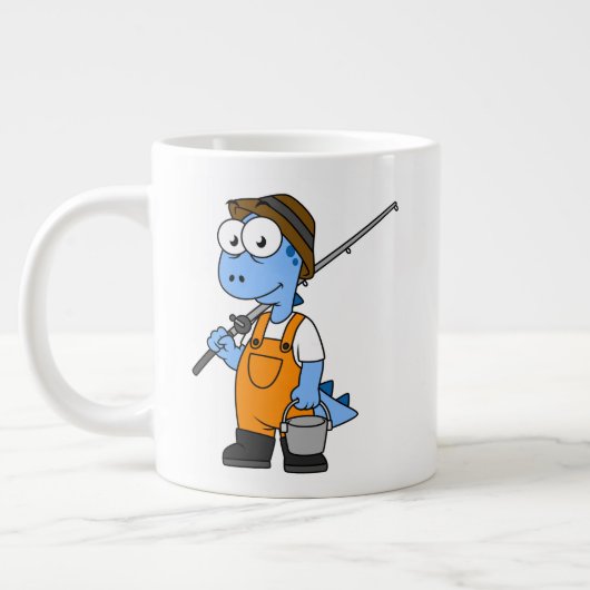 Illustratie van een Allosaurus-visser. Grote Koffiekop (Links)