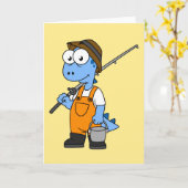 Illustratie van een Allosaurus-visser. Kaart (Gele Bloem)