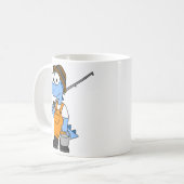 Illustratie van een Allosaurus-visser. Koffiemok (Voorkant links)