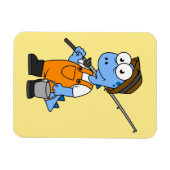 Illustratie van een Allosaurus-visser. Magneet (Horizontaal)