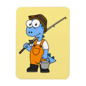 Illustratie van een Allosaurus-visser. Magneet (Verticaal)