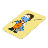 Illustratie van een Allosaurus-visser. Magneet (Linkerzijde)