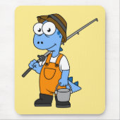 Illustratie van een Allosaurus-visser. Muismat (Voorkant)