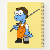 Illustratie van een Allosaurus-visser. Notitieboek (Achterkant)