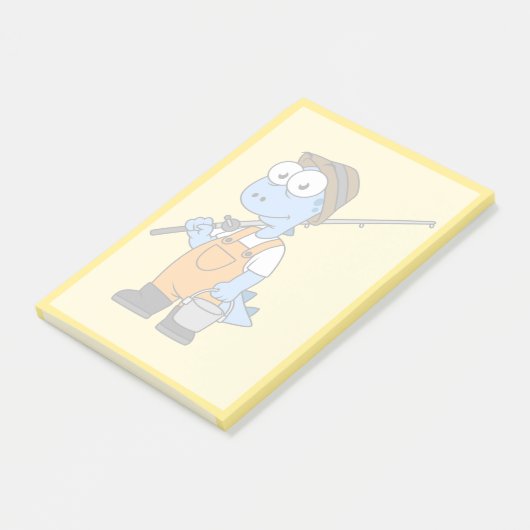 Illustratie van een Allosaurus-visser. Post-it® Notes (Schuin)