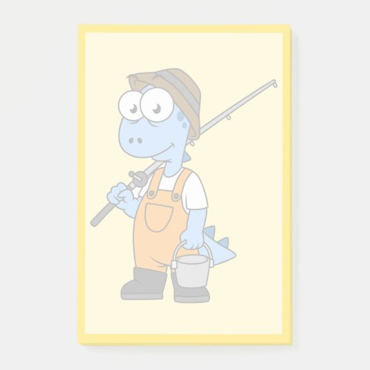 Illustratie van een Allosaurus-visser. Post-it® Notes (Voorkant)