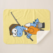 Illustratie van een Allosaurus-visser. Sherpa Deken (Voorkant (horizontaal))