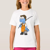 Illustratie van een Allosaurus-visser. T-shirt (Voorkant)