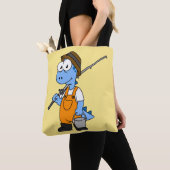 Illustratie van een Allosaurus-visser. Tote Bag (Dichtbij)