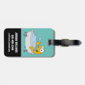 Illustratie van een badend monster van Loch Ness. Bagagelabel (Achterkant horizontaal)