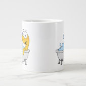 Illustratie van een badend monster van Loch Ness. Grote Koffiekop (Voorkant)