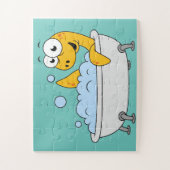 Illustratie van een badend monster van Loch Ness. Legpuzzel (Verticaal)