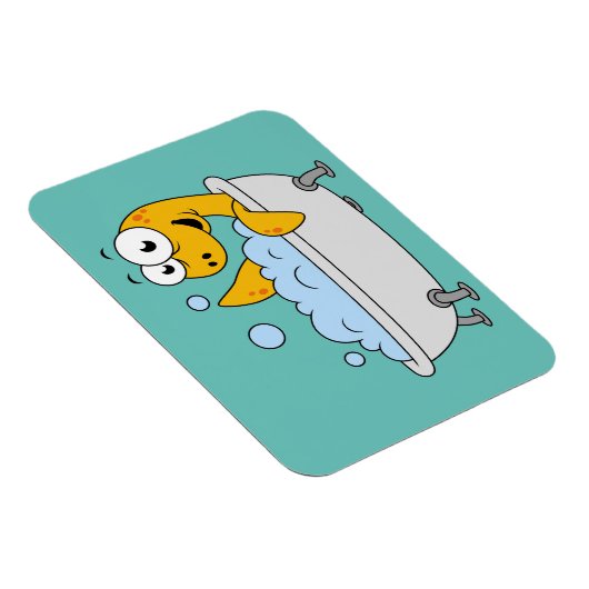 Illustratie van een badend monster van Loch Ness. Magneet (Rechterzijde)