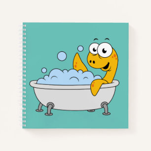 Illustratie van een badend monster van Loch Ness. Notitieboek