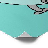 Illustratie van een badend monster van Loch Ness. Poster (Hoek)