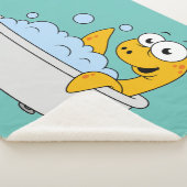 Illustratie van een badend monster van Loch Ness. Sherpa Deken (3/4)