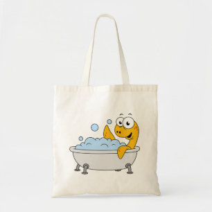 Illustratie van een badend monster van Loch Ness. Tote Bag