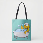 Illustratie van een badend monster van Loch Ness. Tote Bag (Voorkant)