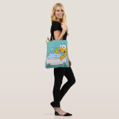 Illustratie van een badend monster van Loch Ness. Tote Bag (Op model)